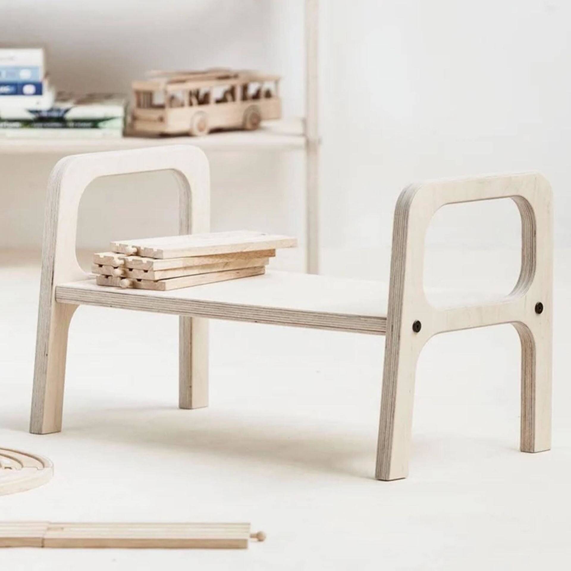 Denizatı, Montessori Ahşap Çocuk Taburesi, 50x32, CPT4771-50 - 3