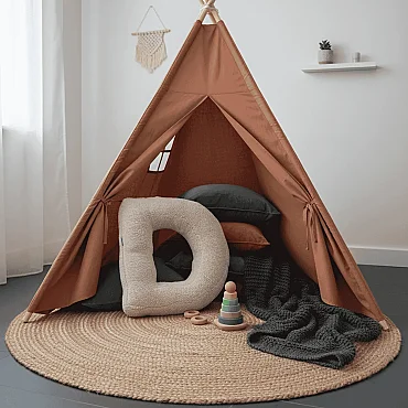 Litera, D Harfi, Yastık, Kırlent, Elyaf Dolgulu, Welsoft Kumaş, 40 Cm - 4