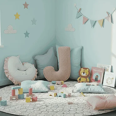 Litera, J Harfi, Yastık, Kırlent, Elyaf Dolgulu, Welsoft Kumaş, 40 Cm - 5