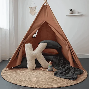 Litera, K Harfi, Yastık, Kırlent, Elyaf Dolgulu, Welsoft Kumaş, 40 Cm - 4