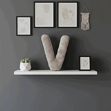 Litera, V Harfi, Yastık, Kırlent, Elyaf Dolgulu, Welsoft Kumaş, 40 Cm - 6