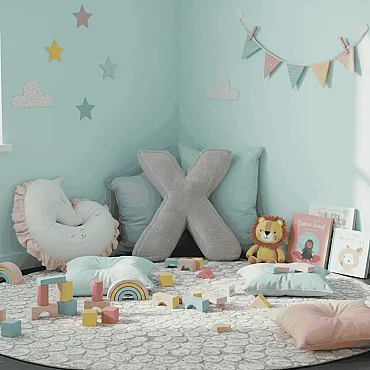 Litera, X Harfi, Yastık, Kırlent, Elyaf Dolgulu, Welsoft Kumaş, 40 Cm - 5
