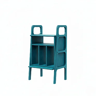 Lyric, Ahşap Kitaplık Ve Pikap Standı, Mavi Renk - 5
