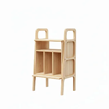 Lyric, Ahşap Kitaplık Ve Pikap Standı, Natural Renk - 5