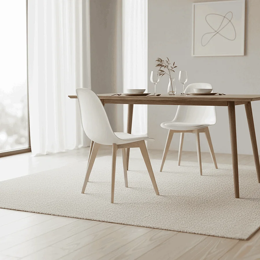 Monza Ağaç Ayaklı, Minderli, 2 ADET Beyaz Sandalye SND3015-2BYZ - 3