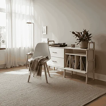 Monza Ağaç Ayaklı, Minderli, 2 ADET Beyaz Sandalye SND3015-2BYZ - 6