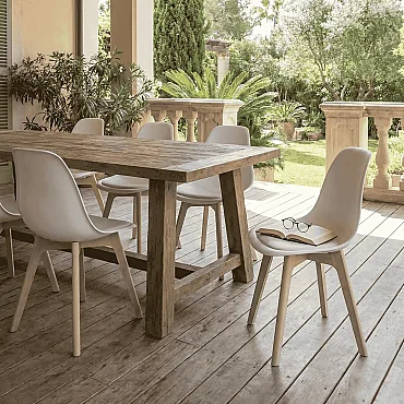 Monza Ağaç Ayaklı, Minderli, 4 ADET Beyaz Sandalye SND3016-4BYZ - 4