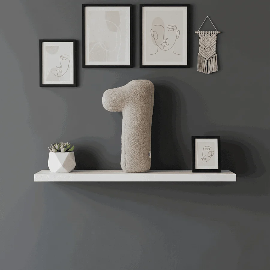 Morbido 1 Rakamı, Yastık, Kırlent, Elyaf Dolgulu, Welsoft , 40 Cm - 6