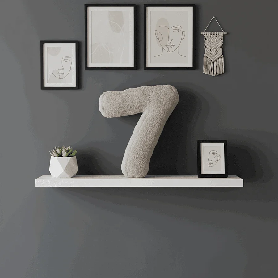 Morbido 7 Rakamı, Yastık, Kırlent, Elyaf Dolgulu, Welsoft , 40 Cm - 6