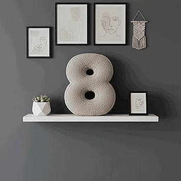 Morbido 8 Rakamı, Yastık, Kırlent, Elyaf Dolgulu, Welsoft , 40 Cm - 6