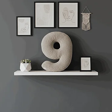 Morbido 9 Rakamı, Yastık, Kırlent, Elyaf Dolgulu, Welsoft , 40 Cm - 6