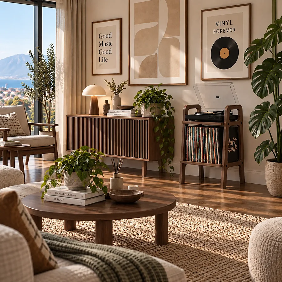 Nola Ahşap Pikap Dolabı, Kitaplık, Çok Amaçlı Raf Sistemi, Ceviz Renk - 5