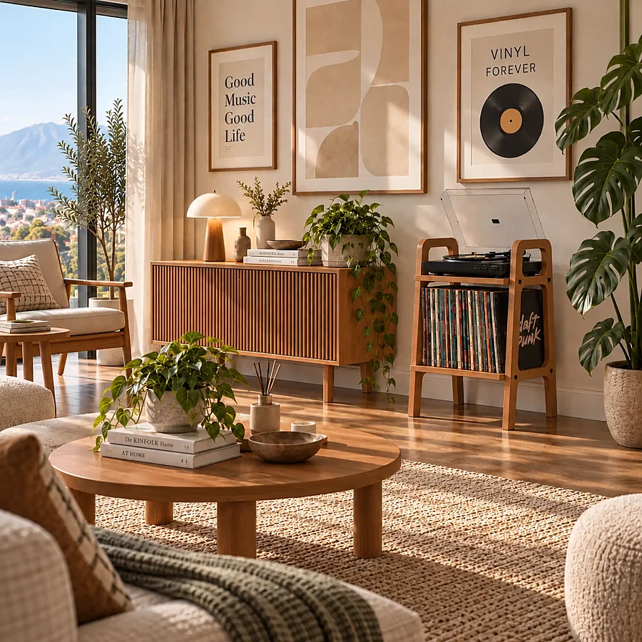 Nola Ahşap Pikap Dolabı, Kitaplık, Çok Amaçlı Raf Sistemi, Tik Renk - 5