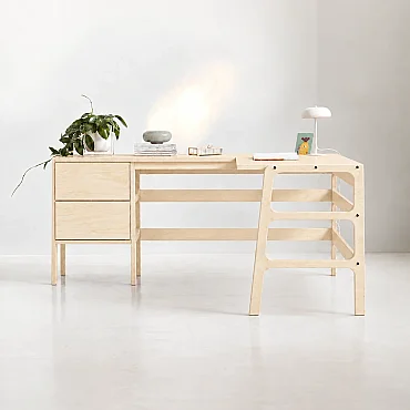 Sera Ahşap Çalışma Masası, Natural Renk - 1