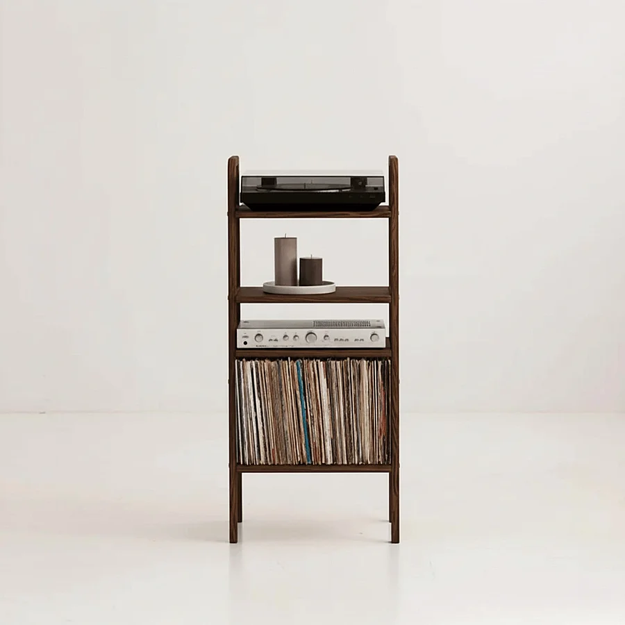 Vinilo, Ahşap, Kitaplık Ve Pikap Standı, Ceviz Renk - 2