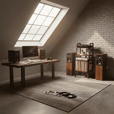 Vinilo, Ahşap, Kitaplık Ve Pikap Standı, Ceviz Renk - 4