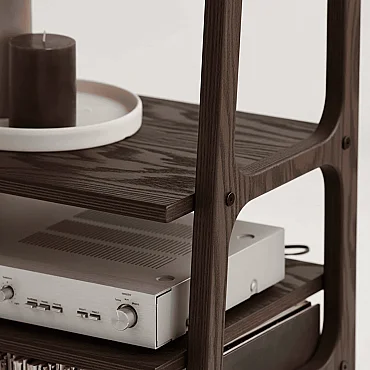 Vinilo, Ahşap, Kitaplık Ve Pikap Standı, Ceviz Renk - 5