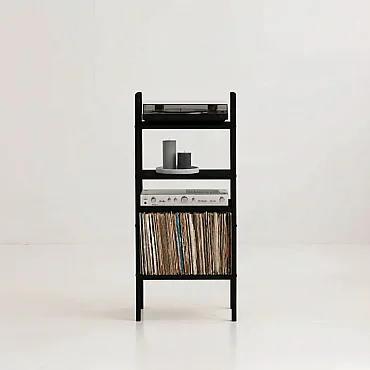 Vinilo, Ahşap, Kitaplık Ve Pikap Standı, Siyah Renk - 2