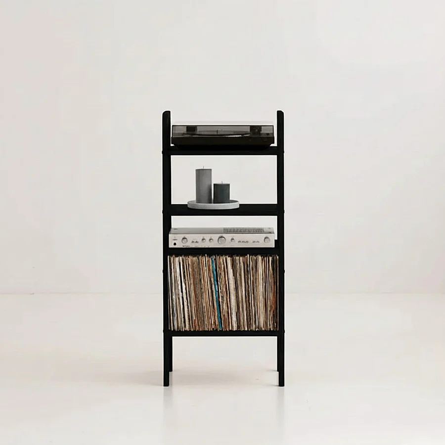 Vinilo, Ahşap, Kitaplık Ve Pikap Standı, Siyah Renk - 2
