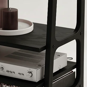 Vinilo, Ahşap, Kitaplık Ve Pikap Standı, Siyah Renk - 5