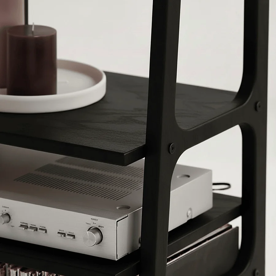 Vinilo, Ahşap, Kitaplık Ve Pikap Standı, Siyah Renk - 5