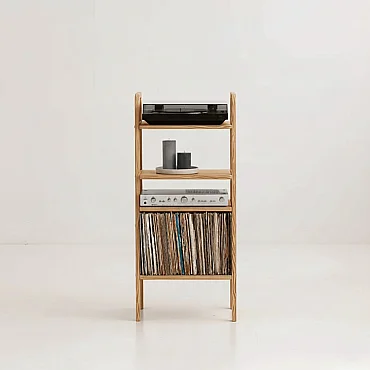 Vinilo, Ahşap, Kitaplık Ve Pikap Standı, Tik Renk - 2